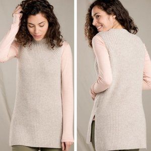 Toad & Co Makenna Sweater Vest Oatmeal Size Medium